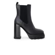 Tommy Jeans Heeled Boots Black, Dam