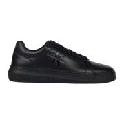 Calvin Klein Jeans Monogram Logo Sneakers Läder Tyg Gummi Black, Herr