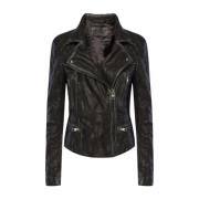 AllSaints Lastskinnjacka Black, Dam