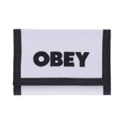 Obey Bold Logo Trifold Plånbok White, Herr