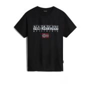 Napapijri Kortärmad T-shirt för män Black, Herr