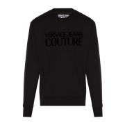 Versace Jeans Couture Sweatshirt med logotyp Black, Herr