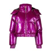 Versace Jeans Couture Lila Aw23 Dunjacka för Kvinnor Purple, Dam