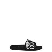 Versace Jeans Couture Logo Slide Sandaler Black, Herr