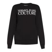 Versace Jeans Couture Svart Sweatshirt med Broderad Logotyp - M Black,...