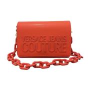 Versace Jeans Couture Röd handväska med kontrasterande logotyp Red, Da...
