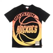 Mitchell & Ness Magliettaba Flames Tee Hardwood Classics Hourock Black...