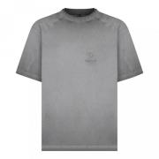 Premiata Mörkgrå Logobroderad T-Shirt Gray, Herr