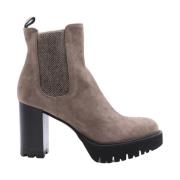 Luca Grossi Heeled Boots Beige, Dam