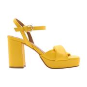 Carmens High Heel Sandals Yellow, Dam