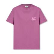 Etro T-shirt med logotyp Purple, Dam