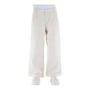 Etro Wide Trousers White, Herr