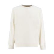 Brunello Cucinelli Tidlös Klisk Sweatshirt för Män White, Herr