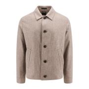 Ermenegildo Zegna Beige ullblazer med knappstängning Beige, Herr