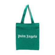 Palm Angels Stilfull Grön Ullblandad Toteväska Green, Herr