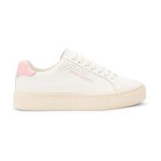 Palm Angels Vita/Rosa Logo Platform Sneakers White, Dam