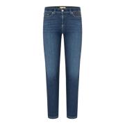 Cambio Slim-Fit Cropped Jeans Blue, Dam