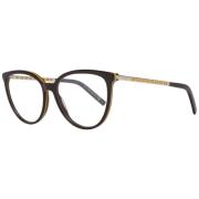 Tod's Brun Metall Plast Full-Rim Optiska Glasögon Brown, Dam