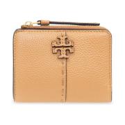 Tory Burch Plånbok i läder med logotyp Brown, Dam
