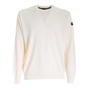 Paul & Shark Ull Crew Neck Sweatshirt White, Herr