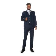 Canali Suit with vest Blue, Herr