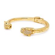 Nialaya Women`s CZ Panther Bangle in Gold Yellow, Dam