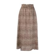 Massimo Alba Maxi Skirts Brown, Dam