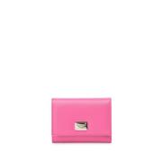 Dolce & Gabbana Kompakt Läderplånbok/Korthållare Pink, Dam