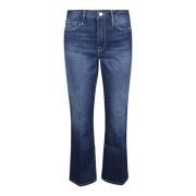 Frame Le Crop Mini stövlar Biologisk nedbrytbara jeans Blue, Dam