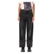 R13 Breda Straight Jeans för Kvinnor Gray, Dam