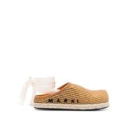 Marni Snygga Bomullssneakers Beige, Dam