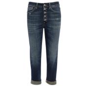 Dondup Kort Denim Jeans Blue, Dam