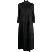 Aspesi Avslappnad skjortklänning Black, Dam