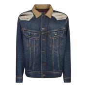 Maison Margiela Snygga Denim Jacka för Män Blue, Herr