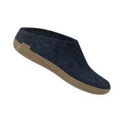 Glerups Denim Slip-On med Lädersula Blue, Herr