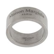 Maison Margiela Snygg Silver Logo Ring Gray, Herr