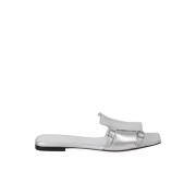 Santoni Stiliga läderslide sandaler Gray, Dam