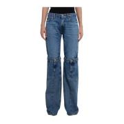 Coperni Stiliga Open Knee Denim Jeans Blue, Dam