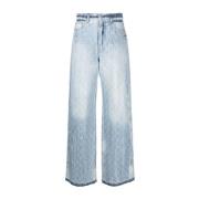 Amiri Wide Leg Denim Jeans Blue, Dam