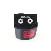 Chanel Vintage Förägda Svart Tyg Bälte Black, Dam