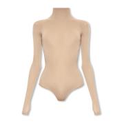 Alaïa Body med hög hals Beige, Dam