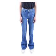 7 For All Mankind Slim Illusion Promise Flared Jeans Blue, Dam