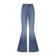 Chloé Flared Denim Jeans Blue, Dam