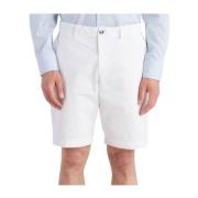 Emporio Armani Bomull Bermuda Shorts - Klassisk Stil White, Herr