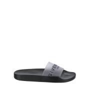 Givenchy Logo präglade sandaler för kvinnor Black, Dam