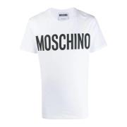 Moschino Vita T-shirts och Polos med Logotryck White, Herr