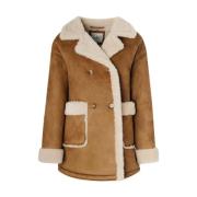 Pepe Jeans Single-Breasted Coats Brown, Dam