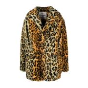 Vivienne Westwood Leopard Faux-Fur Coat i Brun Brown, Dam