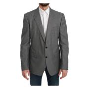 Dolce & Gabbana Grå Slim Fit Formell Martini Blazer Gray, Herr