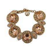 Dolce & Gabbana Guld Halsband med Champagnekristall Yellow, Dam